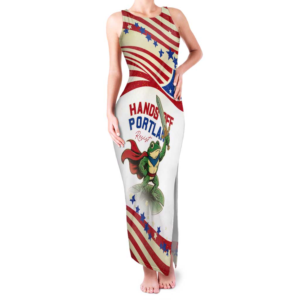 Hands Off Portland Tank Maxi Dress Resist Frog - Wonder Print Shop