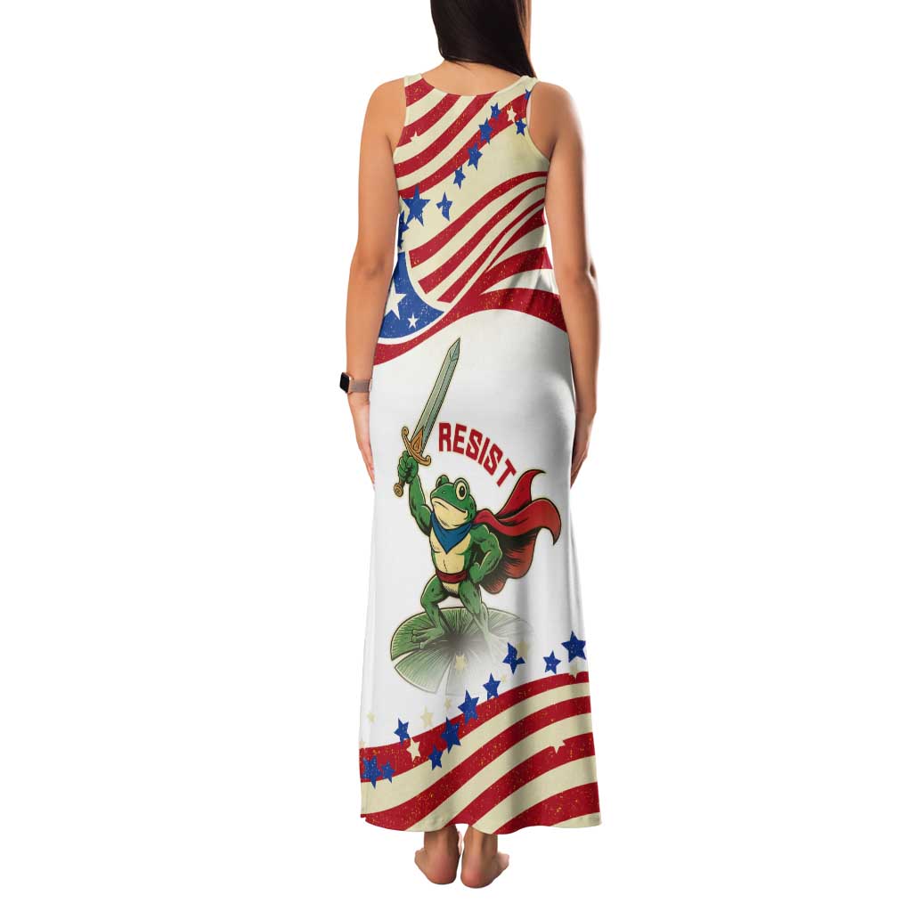 Hands Off Portland Tank Maxi Dress Resist Frog - Wonder Print Shop