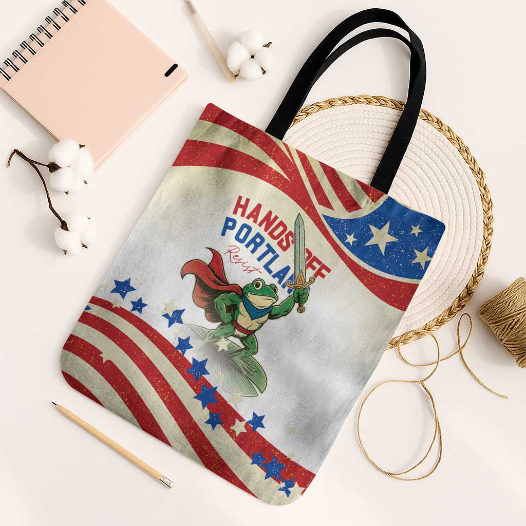 Hands Off Portland Tote Bag Resist Frog - Wonder Print Shop