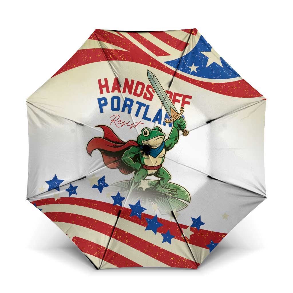 Hands Off Portland Umbrella Resist Frog - Wonder Print Shop