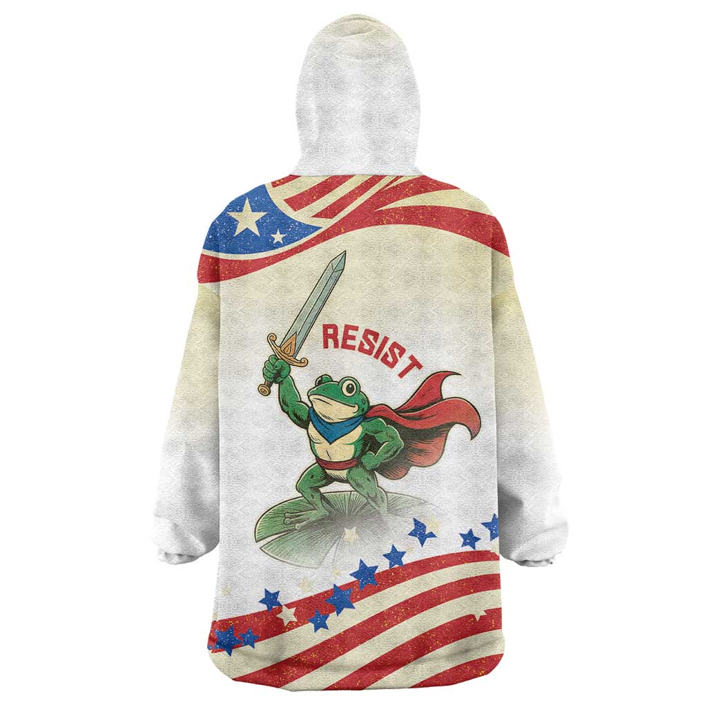 Hands Off Portland Wearable Blanket Hoodie Resist Frog - Wonder Print Shop