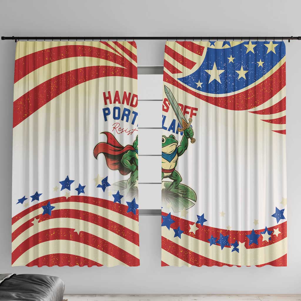 Hands Off Portland Window Curtain Resist Frog - Wonder Print Shop