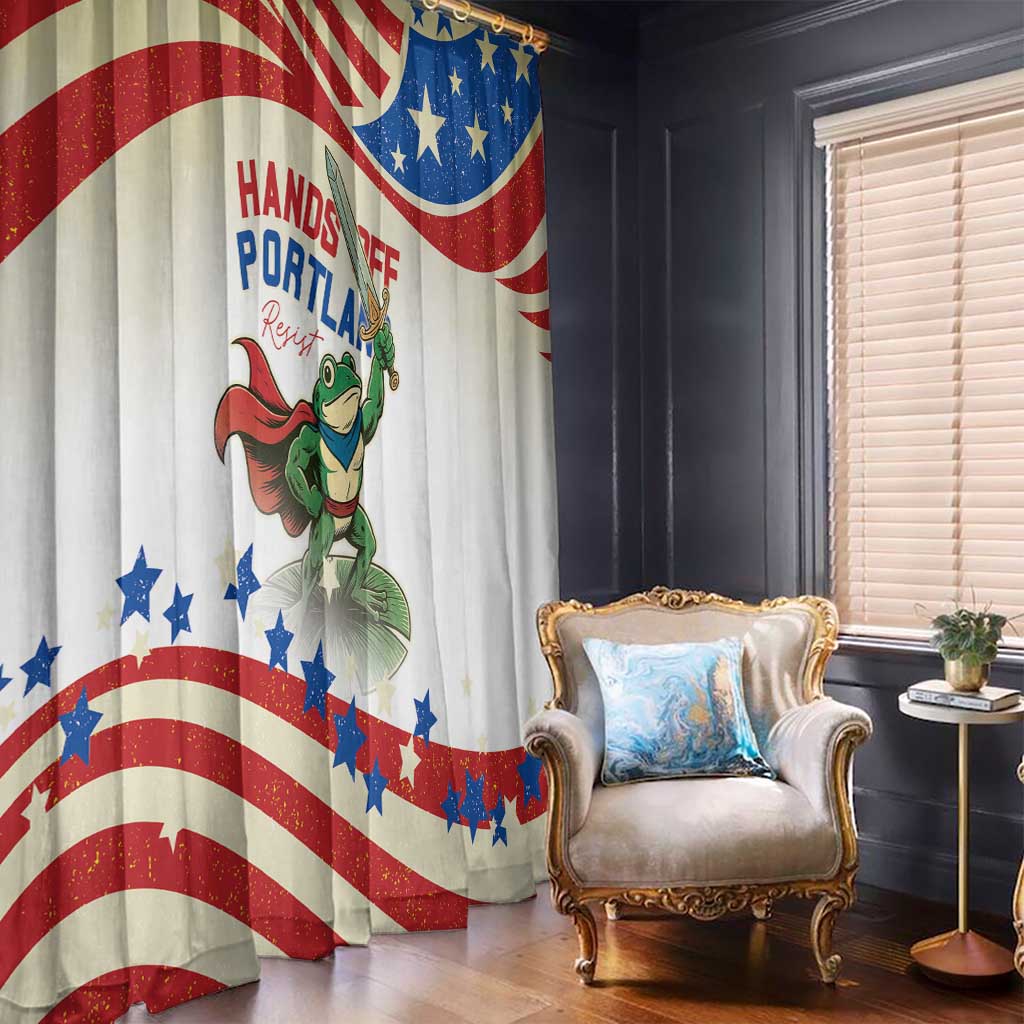 Hands Off Portland Window Curtain Resist Frog - Wonder Print Shop