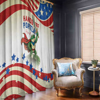 Hands Off Portland Window Curtain Resist Frog - Wonder Print Shop