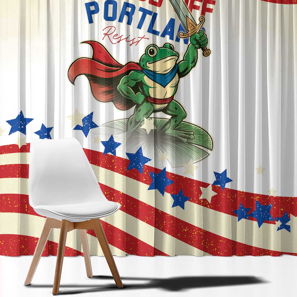 Hands Off Portland Window Curtain Resist Frog - Wonder Print Shop
