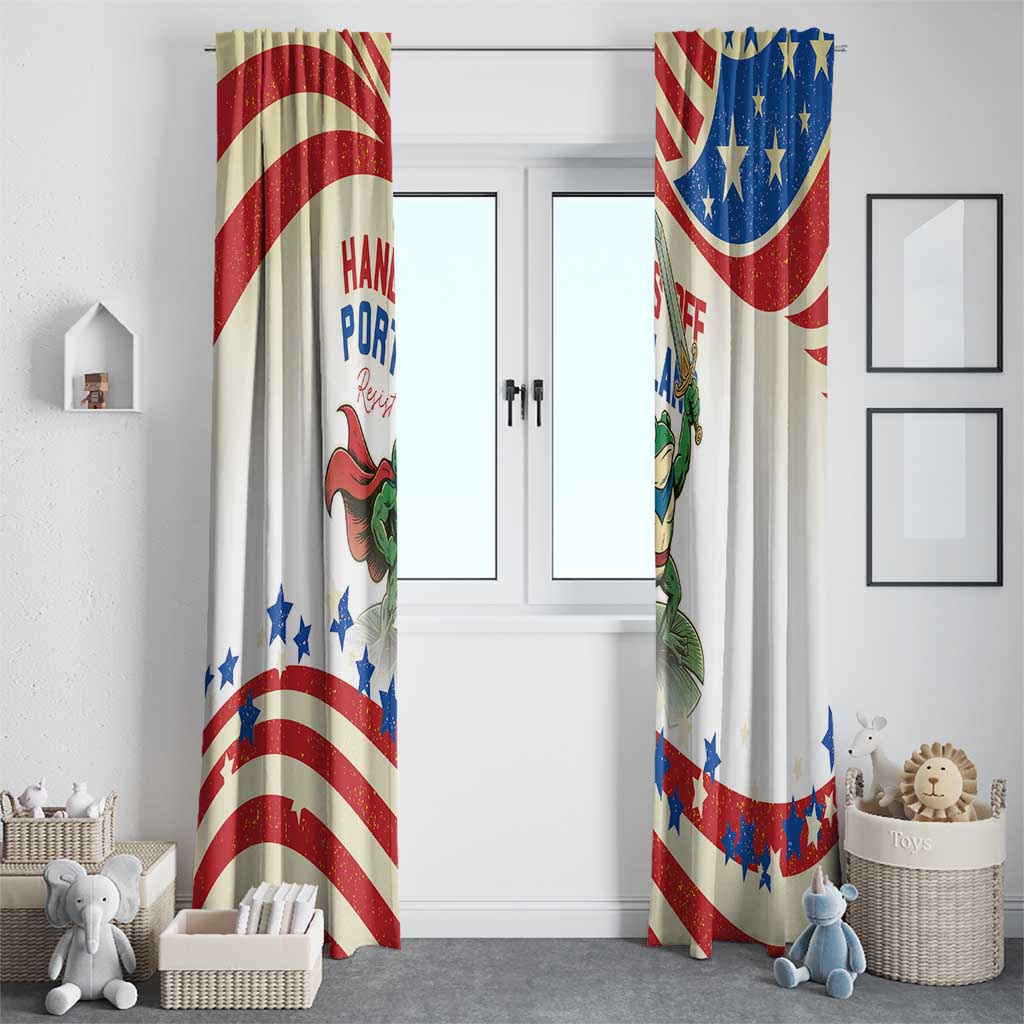 Hands Off Portland Window Curtain Resist Frog - Wonder Print Shop