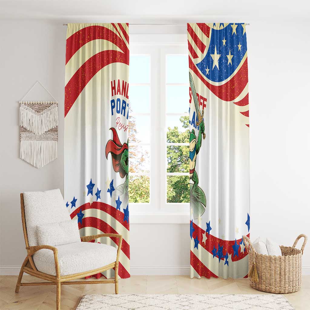 Hands Off Portland Window Curtain Resist Frog - Wonder Print Shop