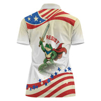 Hands Off Portland Women Polo Shirt Resist Frog - Wonder Print Shop