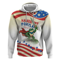 Hands Off Portland Zip Hoodie Resist Frog - Wonder Print Shop