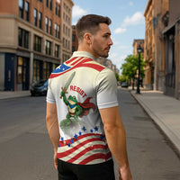 Hands Off Portland Zipper Polo Shirt Resist Frog - Wonder Print Shop