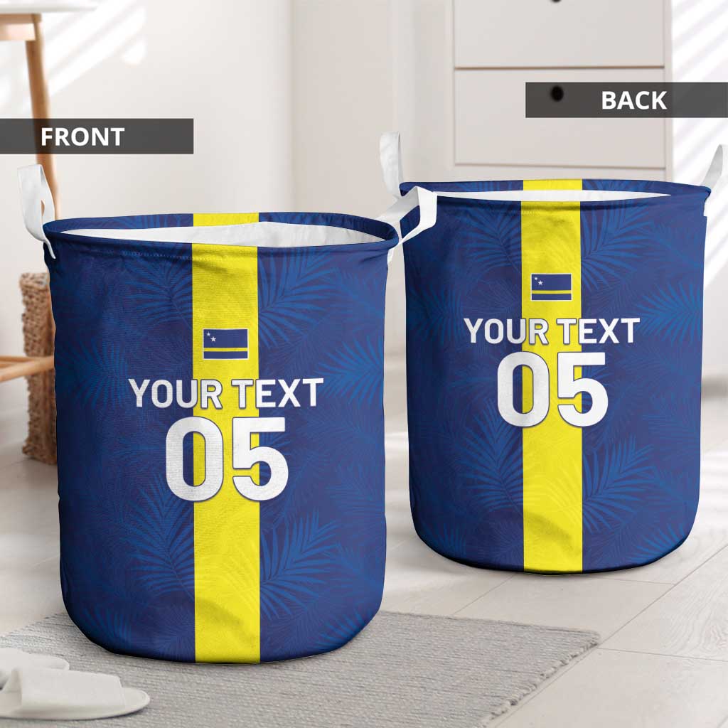 Custom Curacao Football Laundry Basket Go Champions Flag Style - Wonder Print Shop