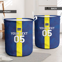 Custom Curacao Football Laundry Basket Go Champions Flag Style - Wonder Print Shop