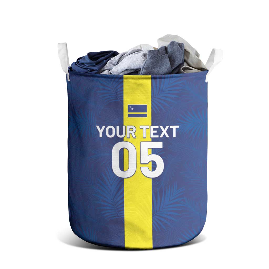 Custom Curacao Football Laundry Basket Go Champions Flag Style - Wonder Print Shop