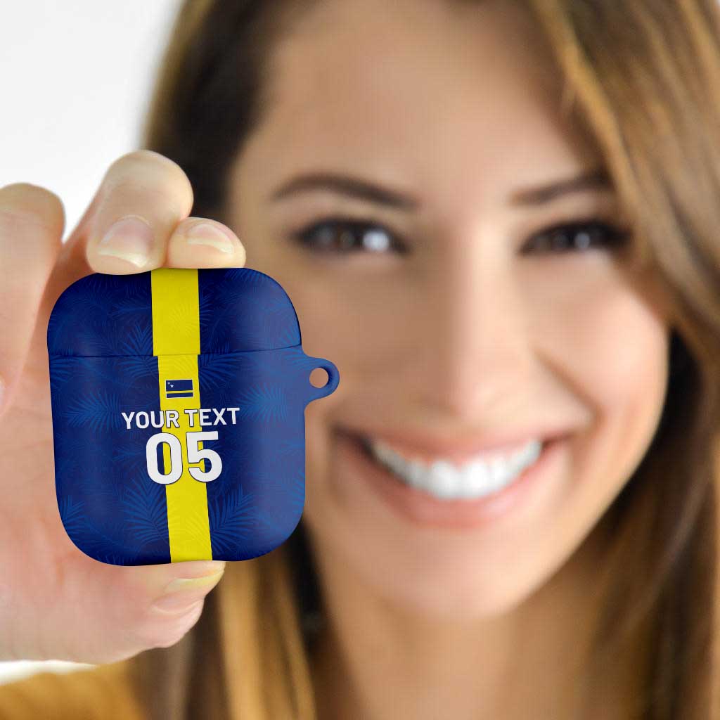 Custom Curacao Football AirPods Case Go Champions Flag Style - Wonder Print Shop