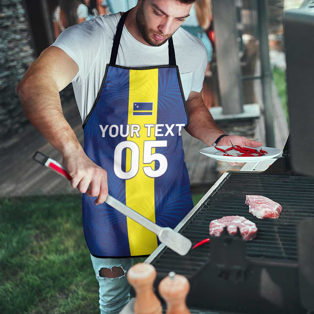 Custom Curacao Football Apron Go Champions Flag Style - Wonder Print Shop