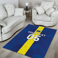 Custom Curacao Football Area Rug Go Champions Flag Style - Wonder Print Shop