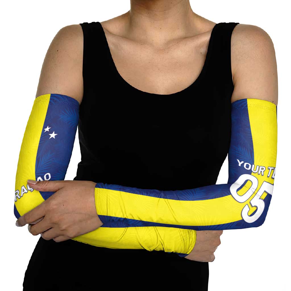 Custom Curacao Football Arm Sleeves Go Champions Flag Style - Wonder Print Shop
