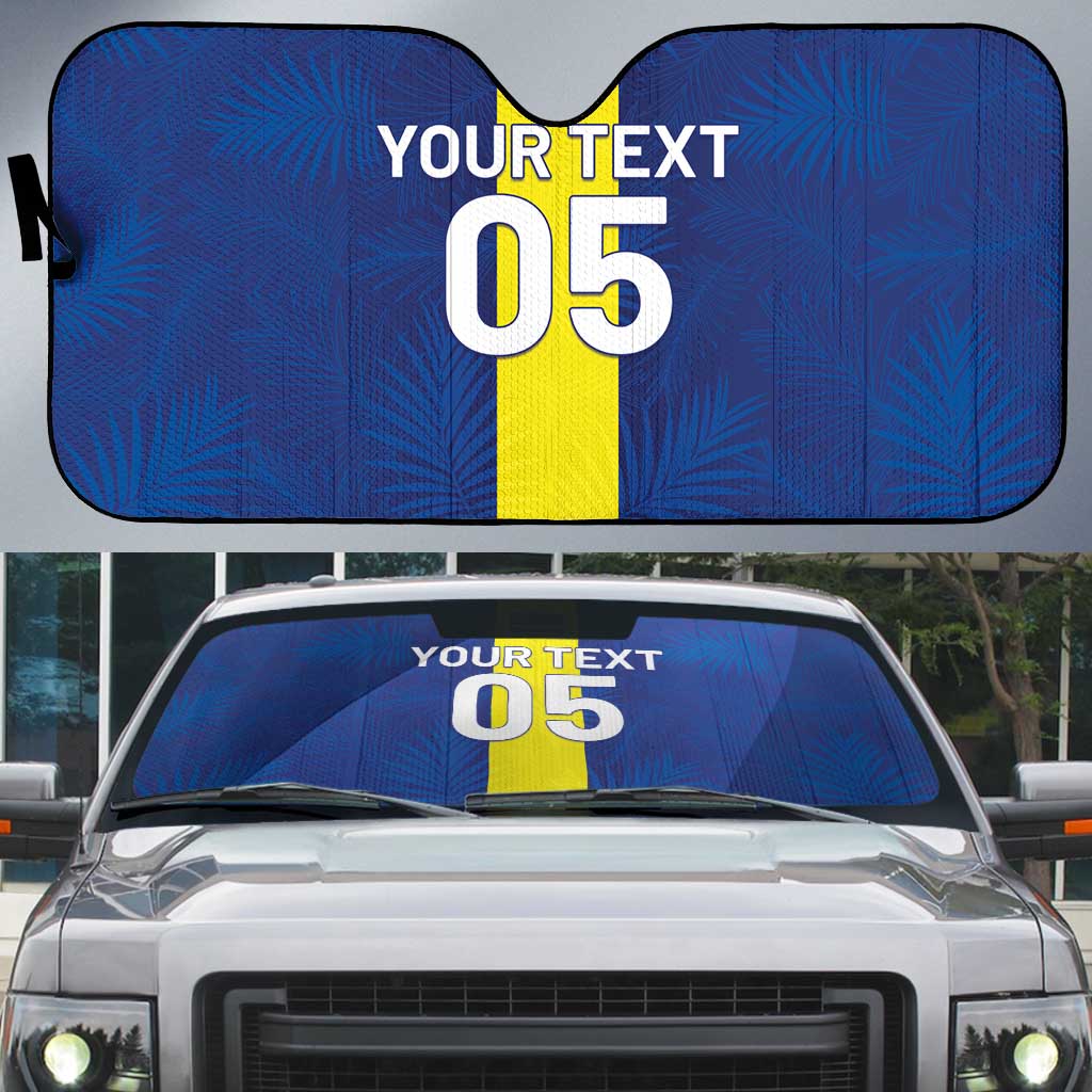 Custom Curacao Football Auto Sun Shade Go Champions Flag Style - Wonder Print Shop