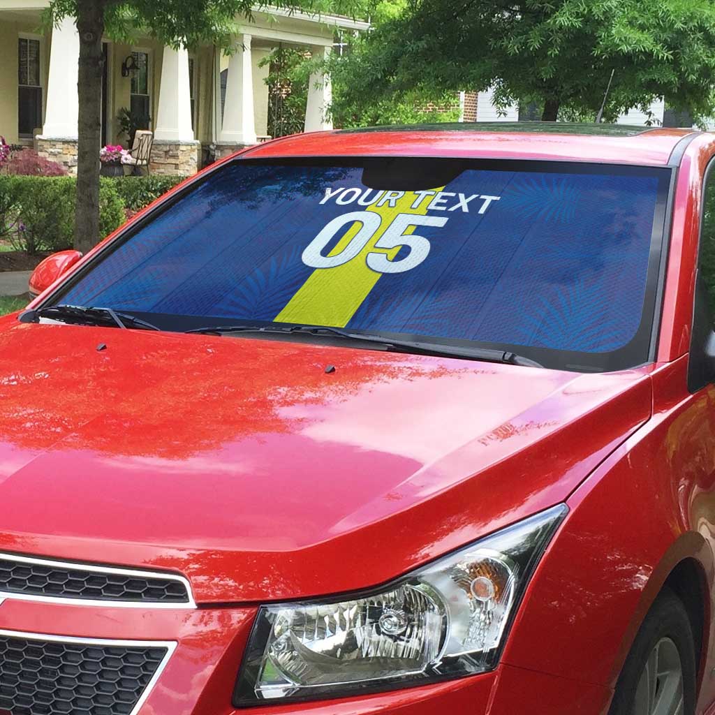 Custom Curacao Football Auto Sun Shade Go Champions Flag Style - Wonder Print Shop