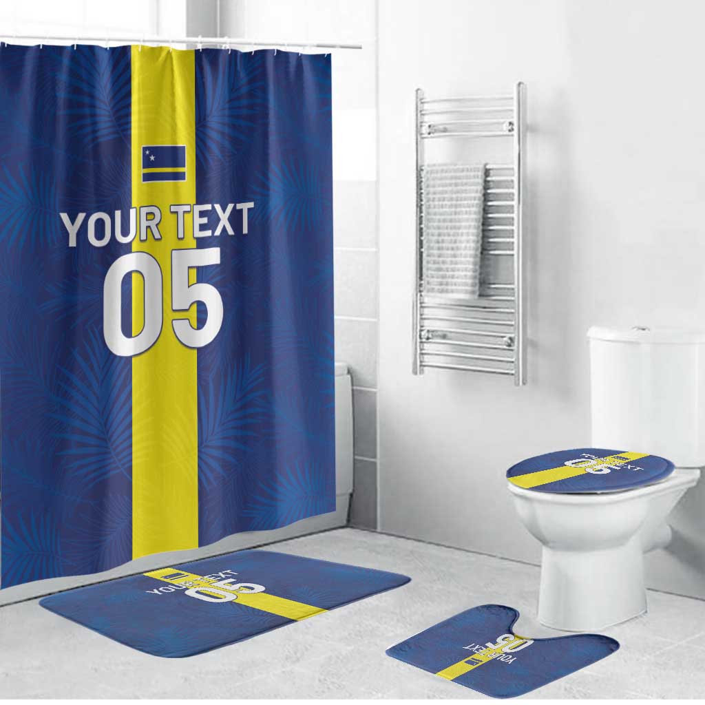 Custom Curacao Football Bathroom Set Go Champions Flag Style - Wonder Print Shop