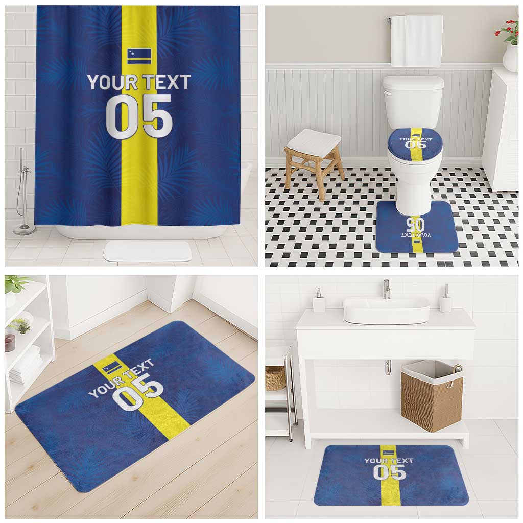 Custom Curacao Football Bathroom Set Go Champions Flag Style - Wonder Print Shop