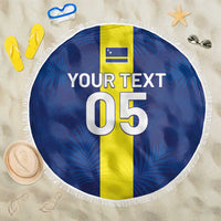 Custom Curacao Football Beach Blanket Go Champions Flag Style - Wonder Print Shop