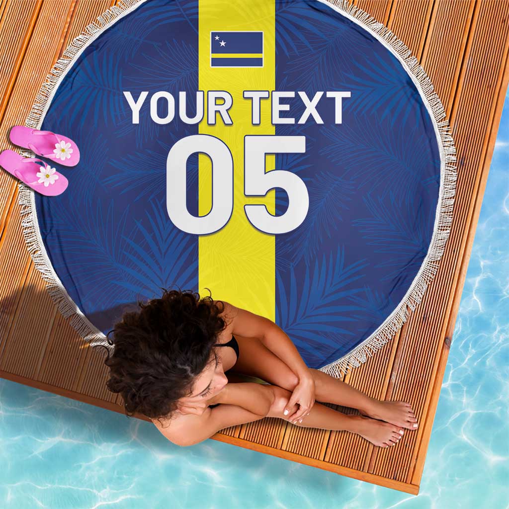 Custom Curacao Football Beach Blanket Go Champions Flag Style - Wonder Print Shop