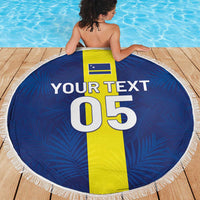 Custom Curacao Football Beach Blanket Go Champions Flag Style - Wonder Print Shop