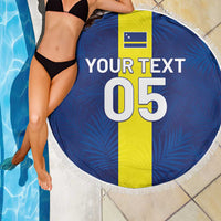 Custom Curacao Football Beach Blanket Go Champions Flag Style - Wonder Print Shop