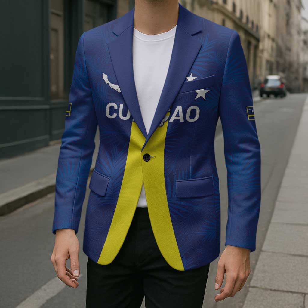 Custom Curacao Football Blazer Go Champions Flag Style - Wonder Print Shop