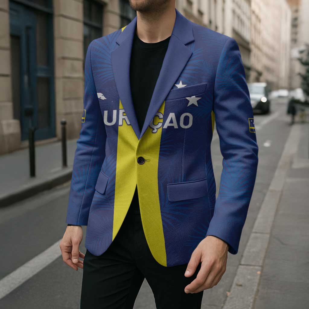 Custom Curacao Football Blazer Go Champions Flag Style - Wonder Print Shop