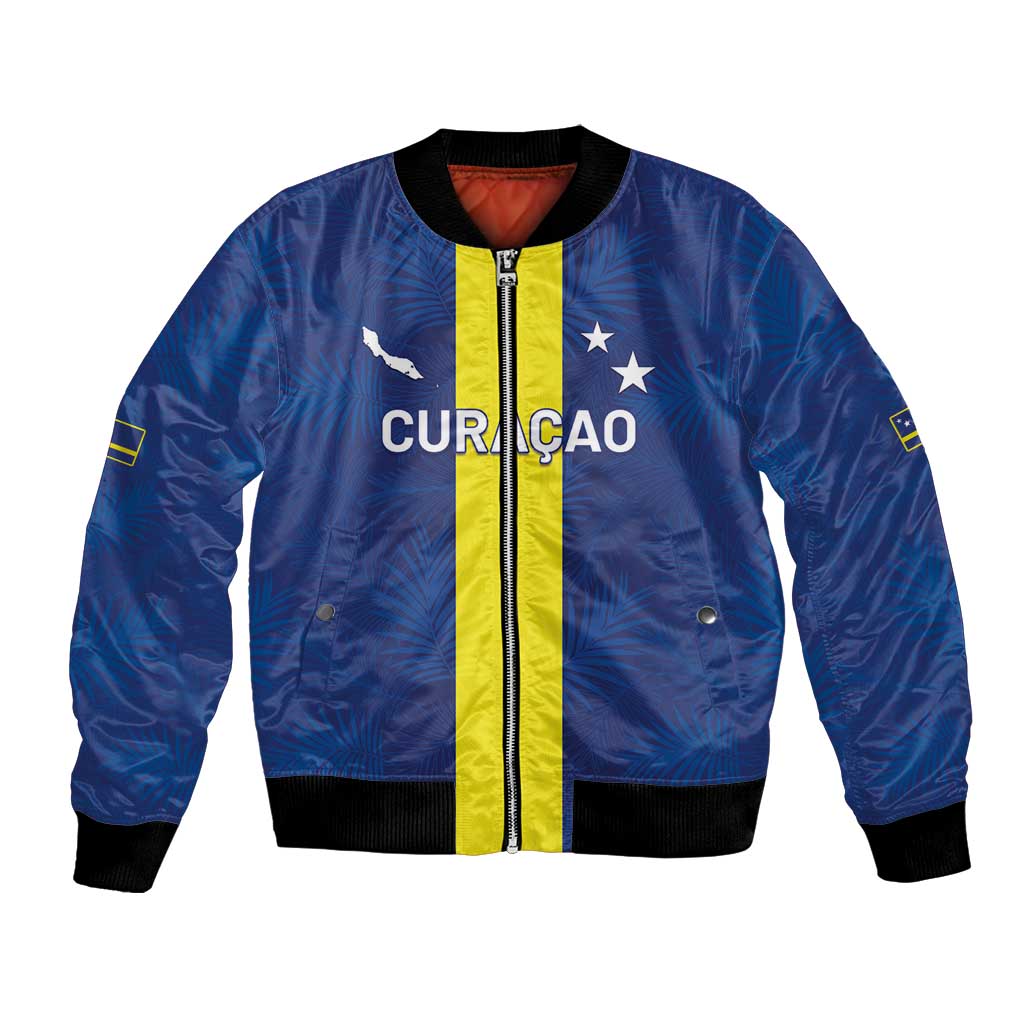 Custom Curacao Football Bomber Jacket Go Champions Flag Style - Wonder Print Shop