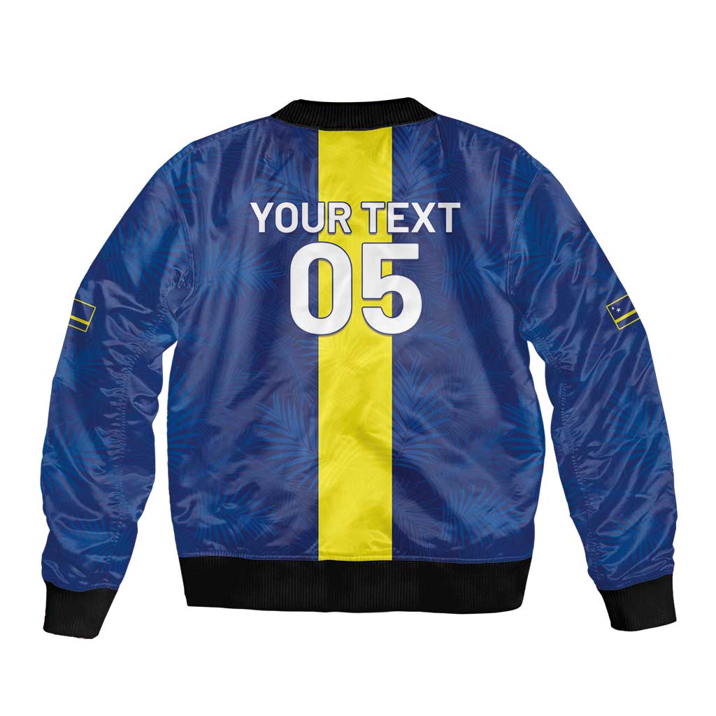Custom Curacao Football Bomber Jacket Go Champions Flag Style - Wonder Print Shop