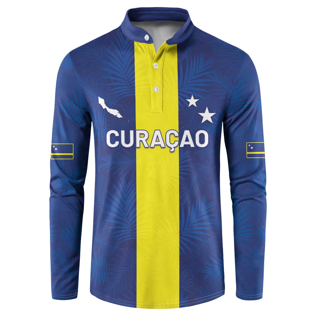 Custom Curacao Football Button Sweatshirt Go Champions Flag Style - Wonder Print Shop