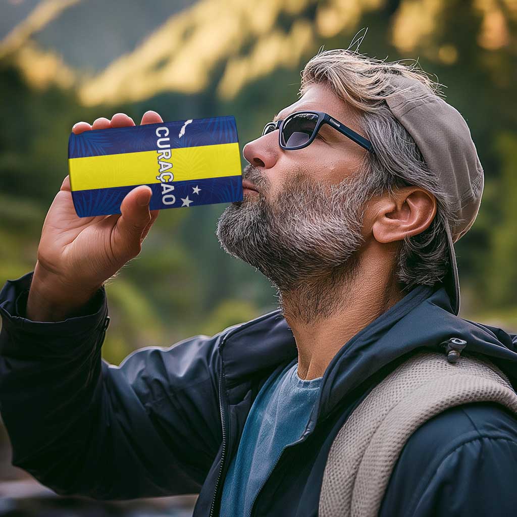 Custom Curacao Football 4 in 1 Can Cooler Tumbler Go Champions Flag Style - Wonder Print Shop