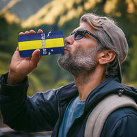 Custom Curacao Football 4 in 1 Can Cooler Tumbler Go Champions Flag Style - Wonder Print Shop