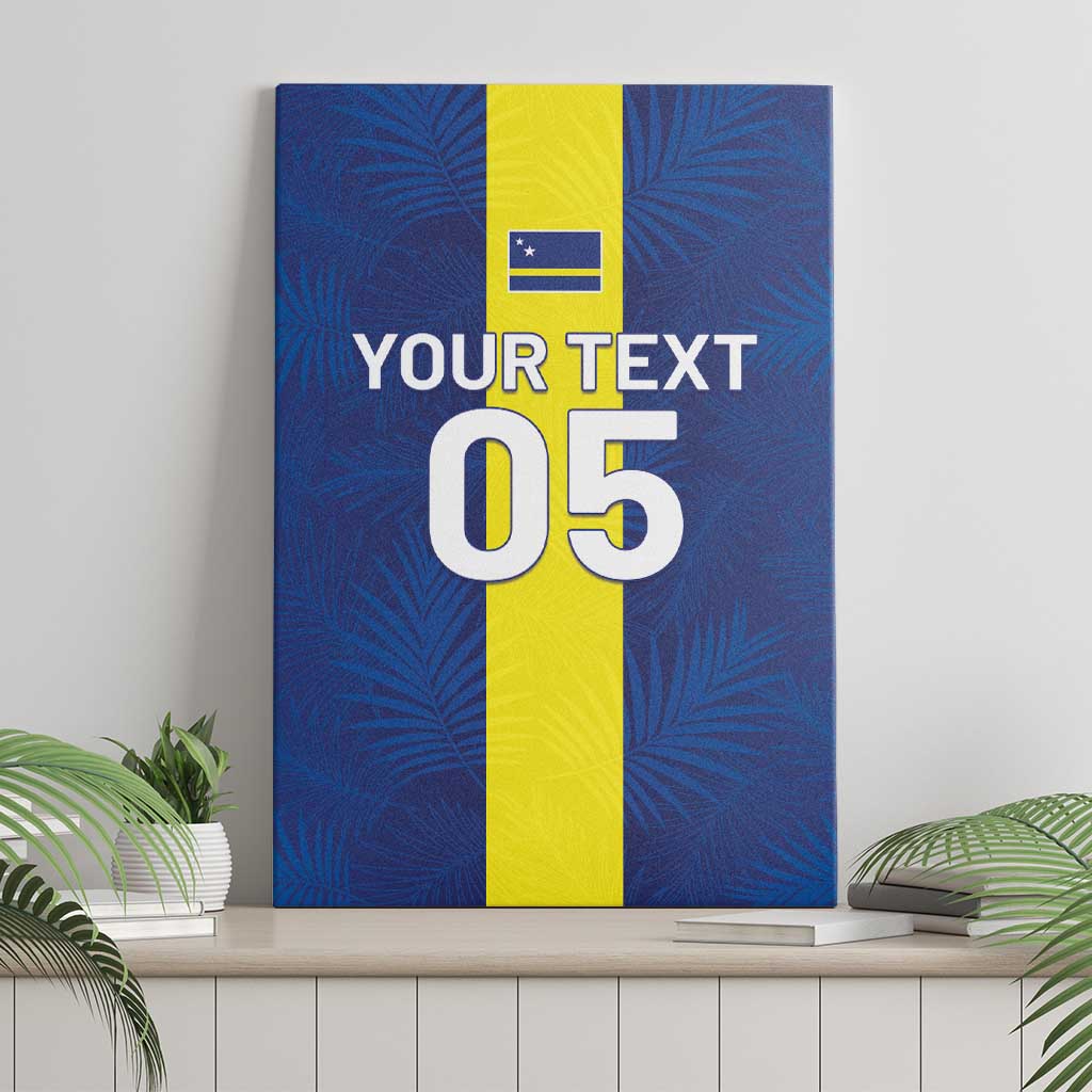 Custom Curacao Football Canvas Wall Art Go Champions Flag Style - Wonder Print Shop