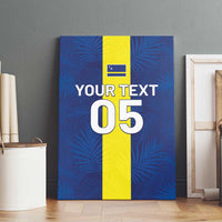 Custom Curacao Football Canvas Wall Art Go Champions Flag Style - Wonder Print Shop
