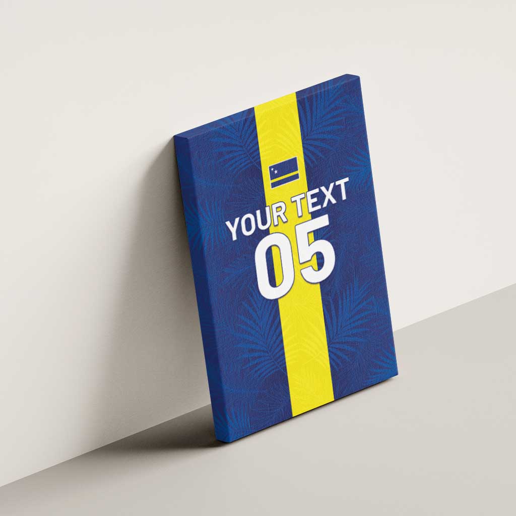 Custom Curacao Football Canvas Wall Art Go Champions Flag Style - Wonder Print Shop