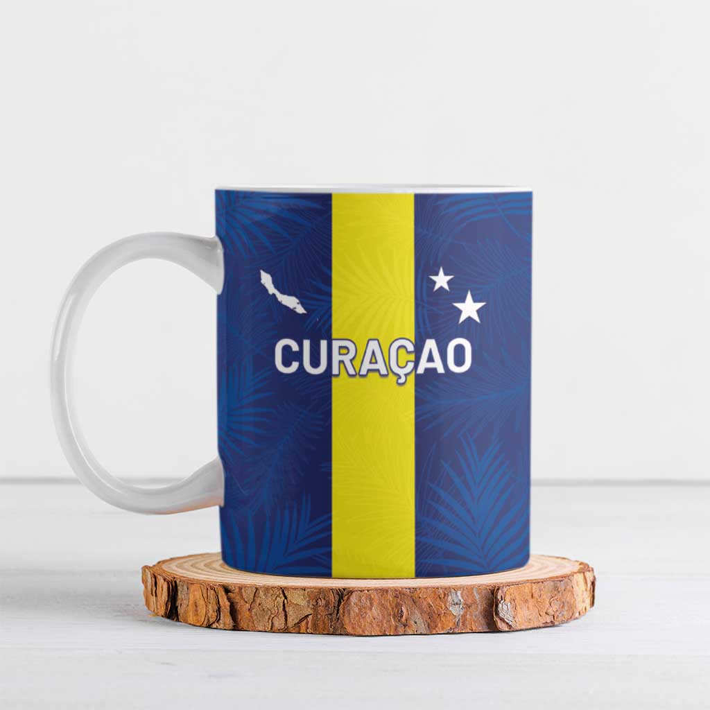 Custom Curacao Football Ceramic Mug Go Champions Flag Style - Wonder Print Shop
