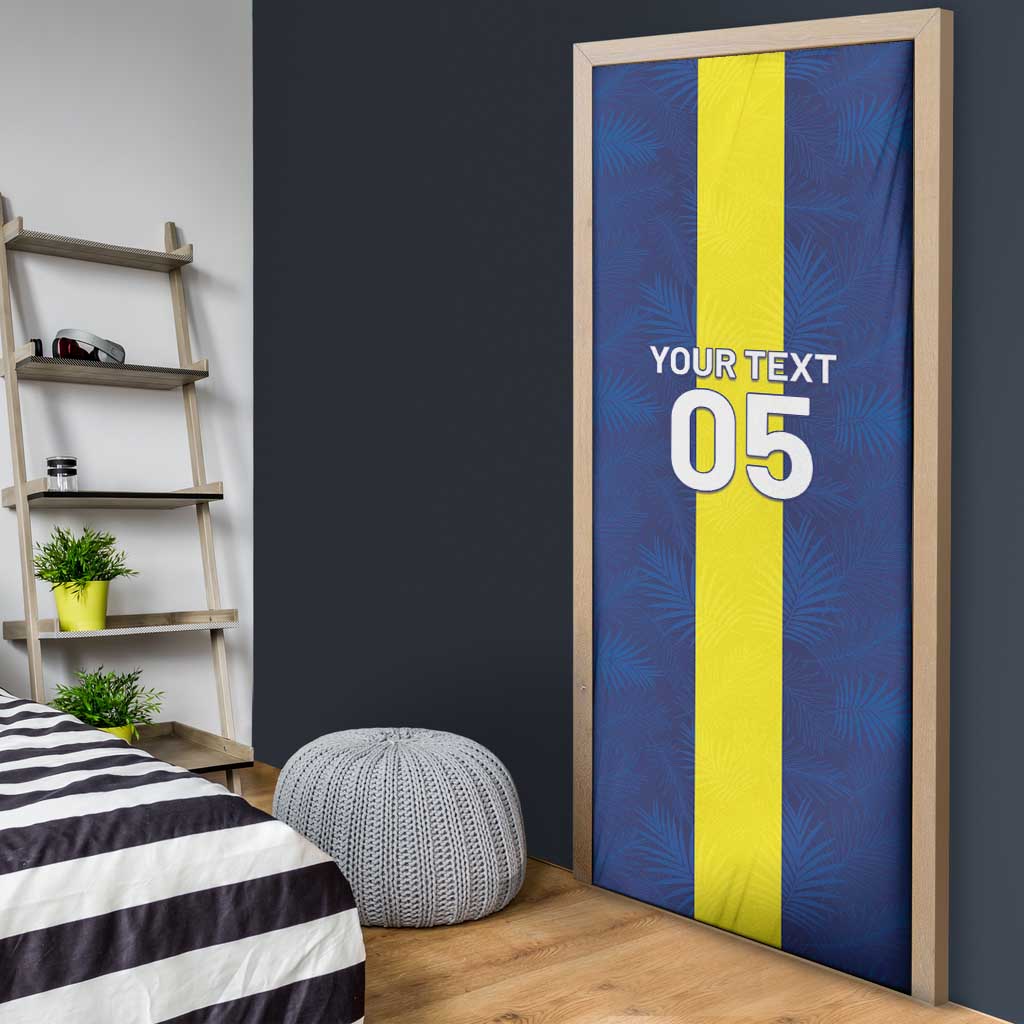 Custom Curacao Football Door Cover Go Champions Flag Style - Wonder Print Shop