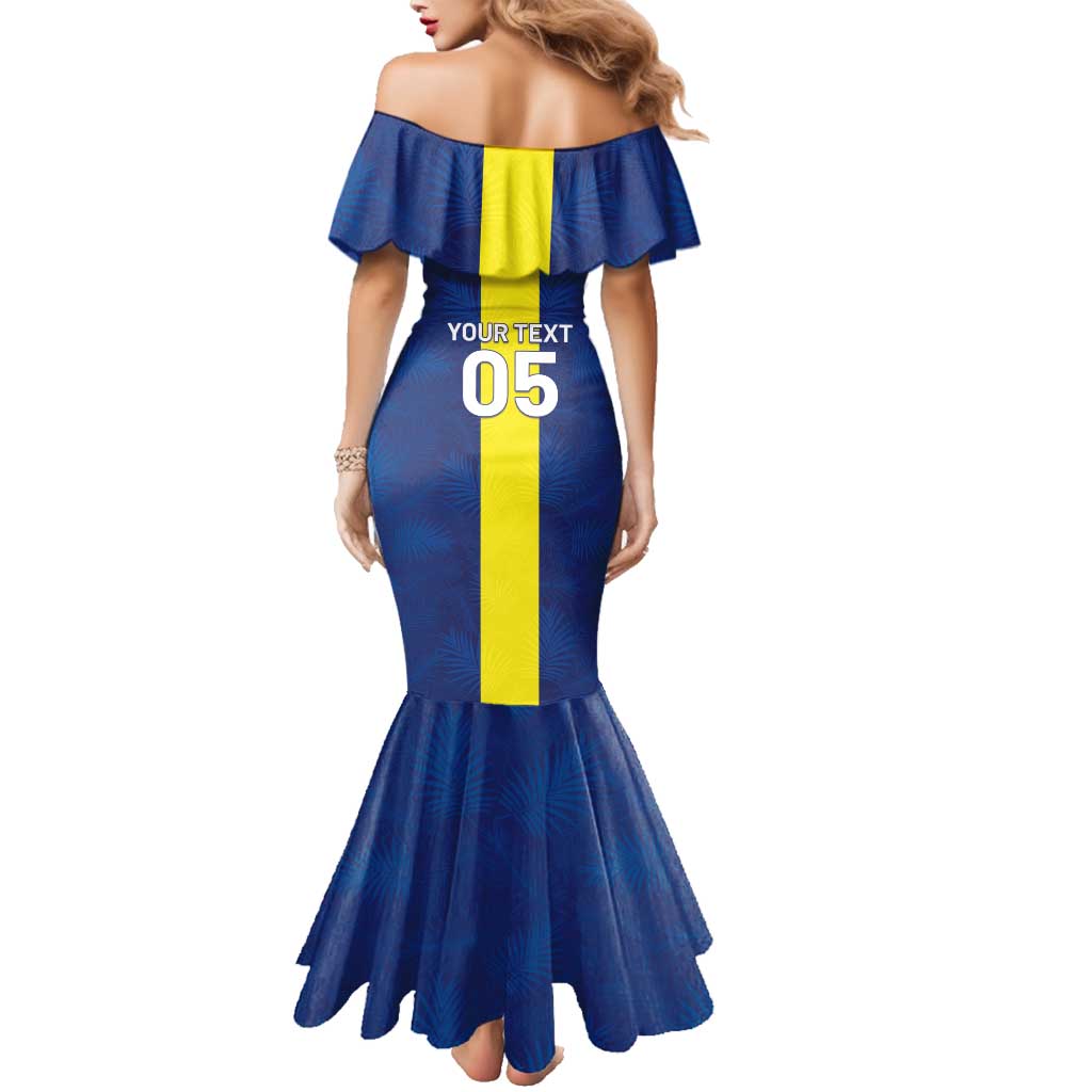Custom Curacao Football Family Matching Mermaid Dress and Hawaiian Shirt Go Champions Flag Style - Wonder Print Shop