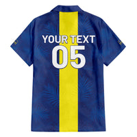 Custom Curacao Football Family Matching Off The Shoulder Long Sleeve Dress and Hawaiian Shirt Go Champions Flag Style - Wonder Print Shop