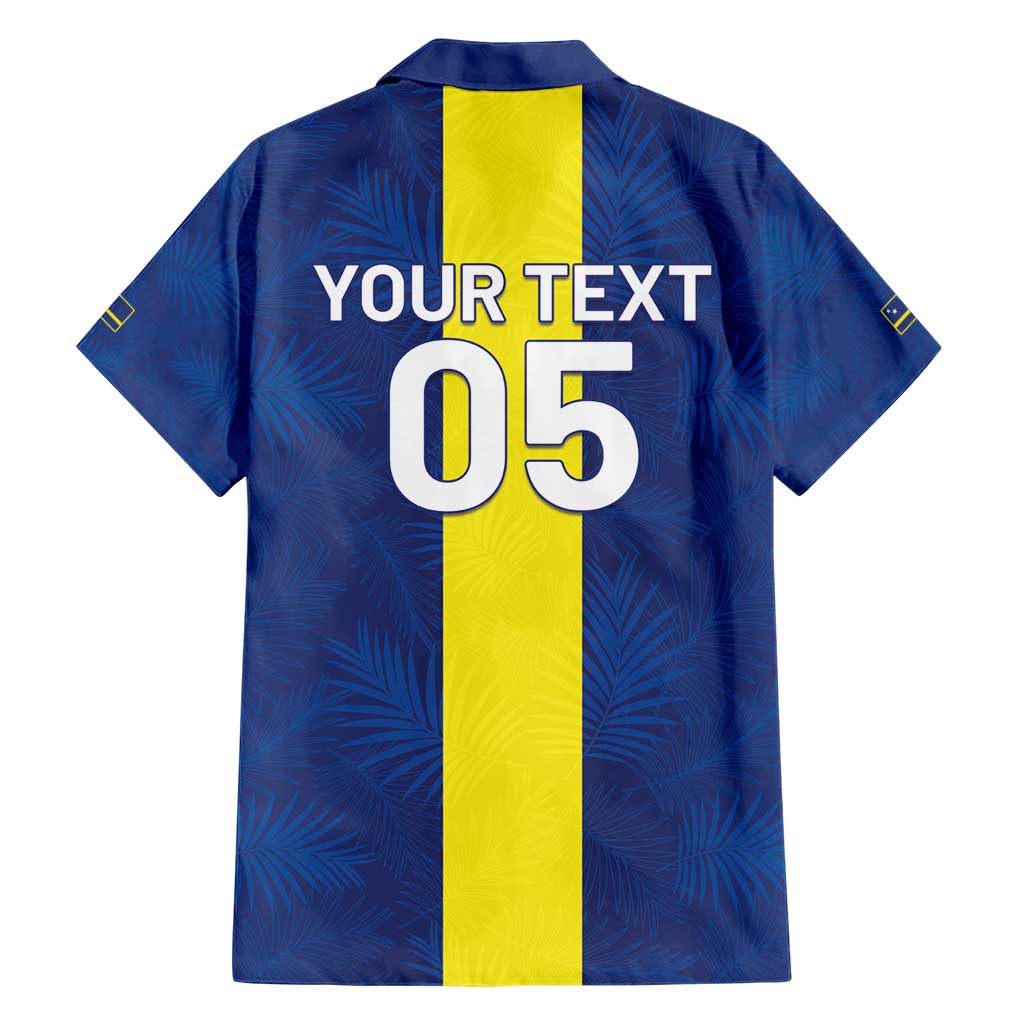 Custom Curacao Football Family Matching Short Sleeve Bodycon Dress and Hawaiian Shirt Go Champions Flag Style - Wonder Print Shop