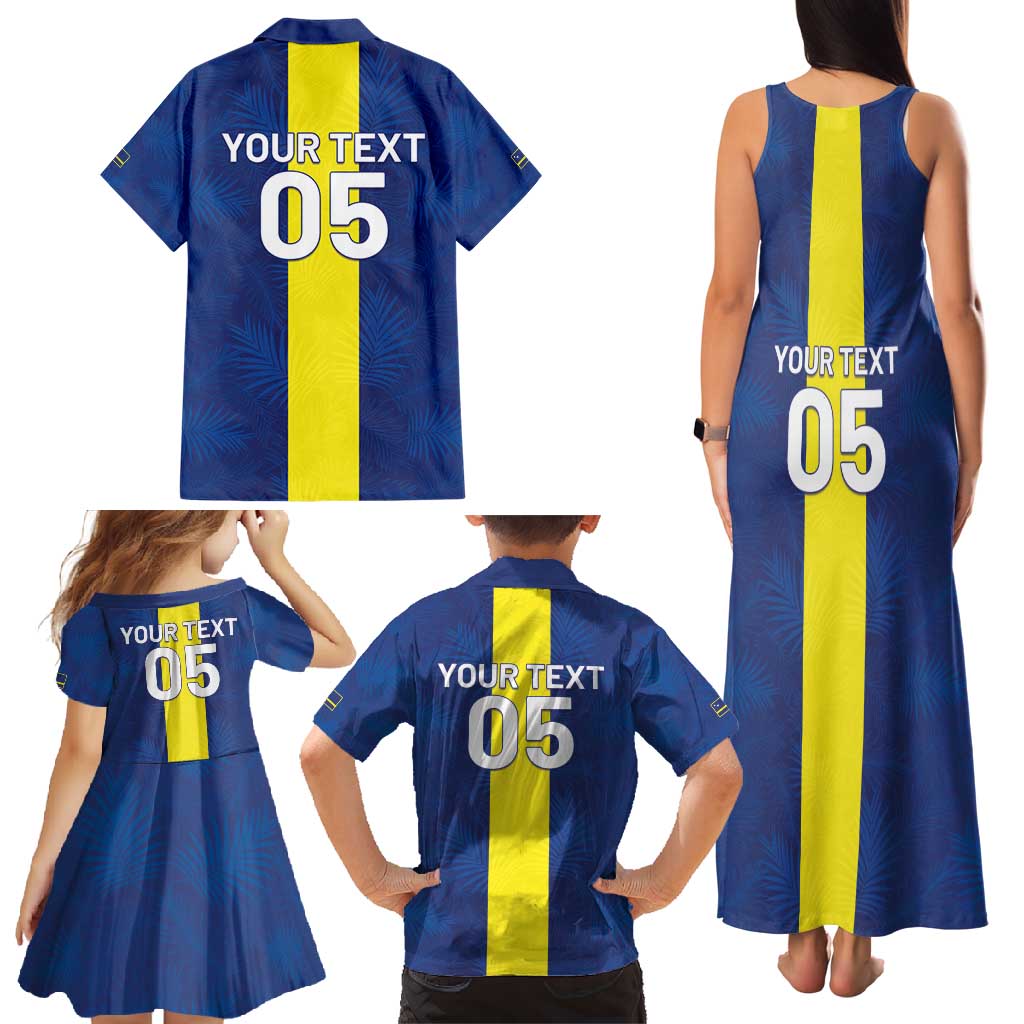 Custom Curacao Football Family Matching Tank Maxi Dress and Hawaiian Shirt Go Champions Flag Style - Wonder Print Shop