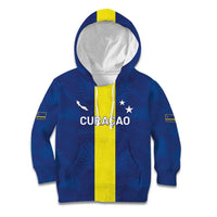 Custom Curacao Football Kid Hoodie Go Champions Flag Style - Wonder Print Shop