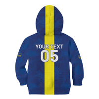 Custom Curacao Football Kid Hoodie Go Champions Flag Style - Wonder Print Shop