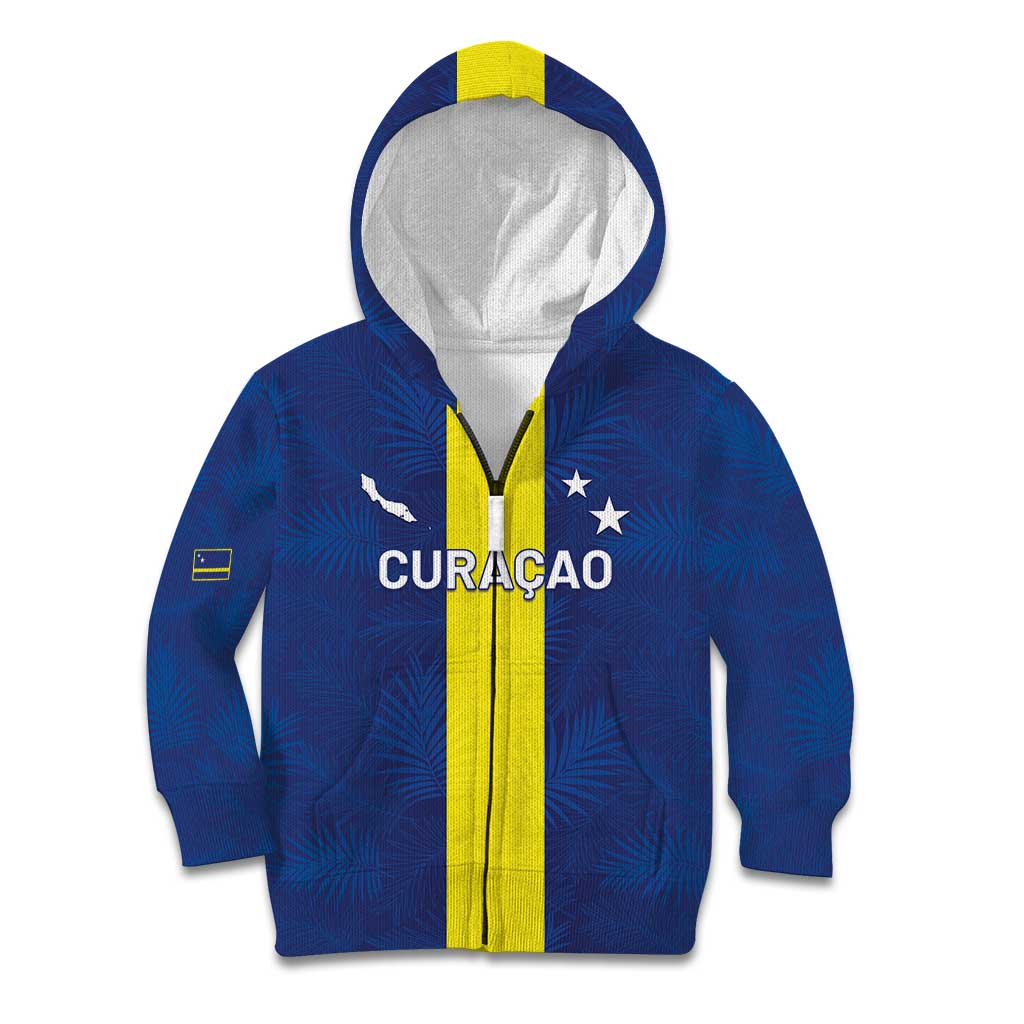 Custom Curacao Football Kid Hoodie Go Champions Flag Style - Wonder Print Shop