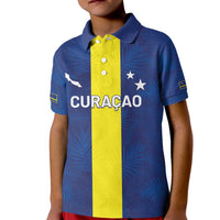 Custom Curacao Football Kid Polo Shirt Go Champions Flag Style - Wonder Print Shop