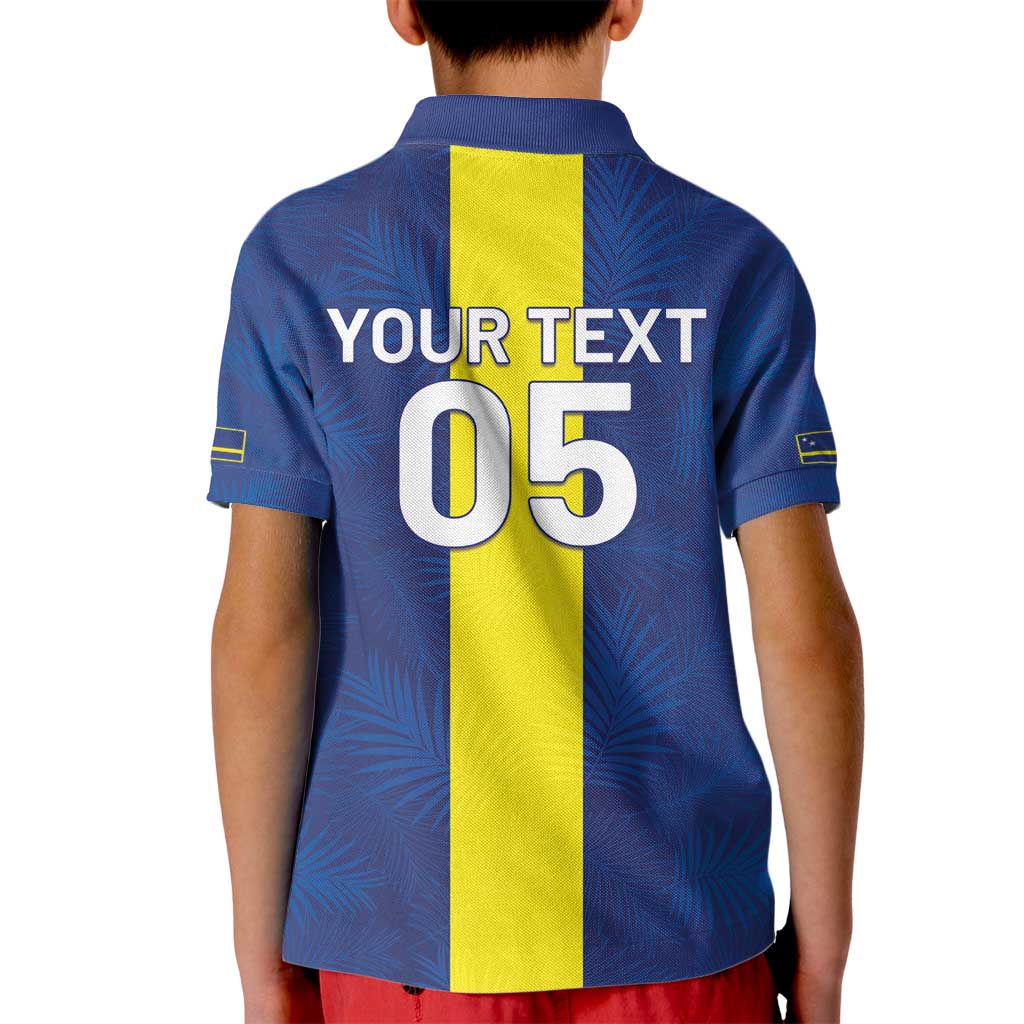 Custom Curacao Football Kid Polo Shirt Go Champions Flag Style - Wonder Print Shop